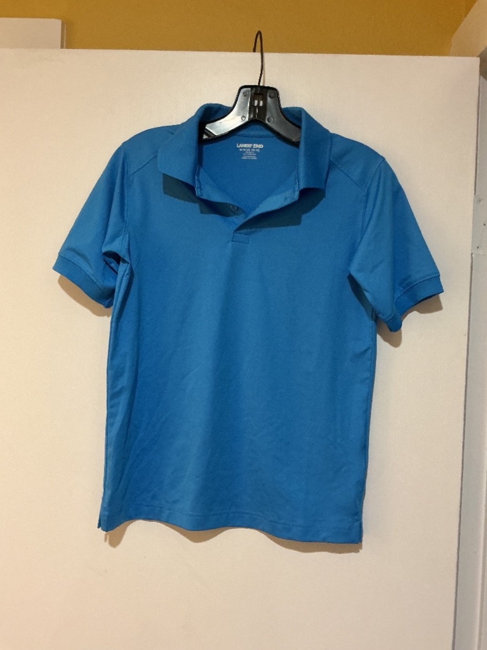 Boys Lands End Blue Short Sleeve Polo Shirt